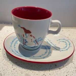 Starbucks Holiday 2007 Mug with Oval Saucer